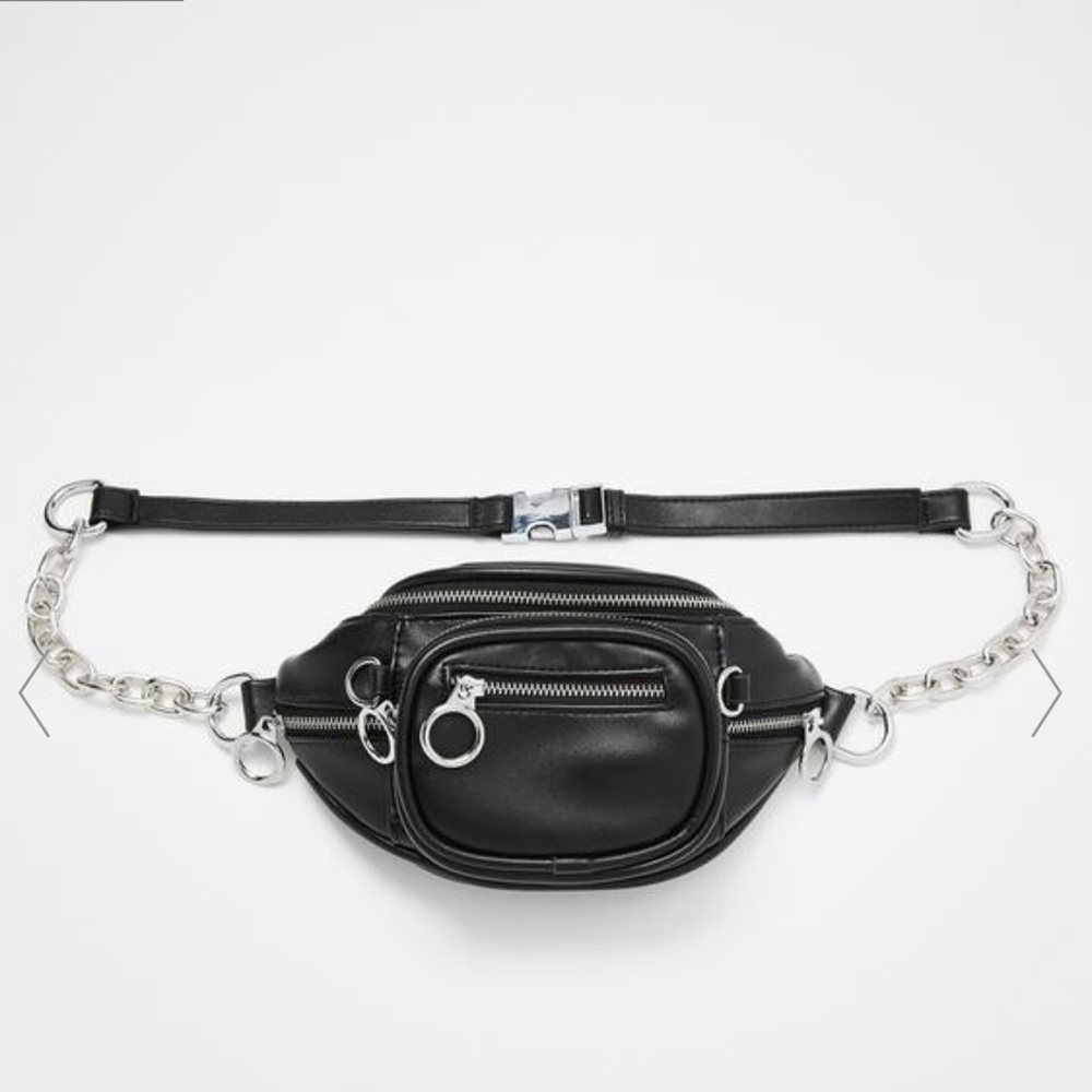Poster grl / girl chain mini Fanny pack faux leather